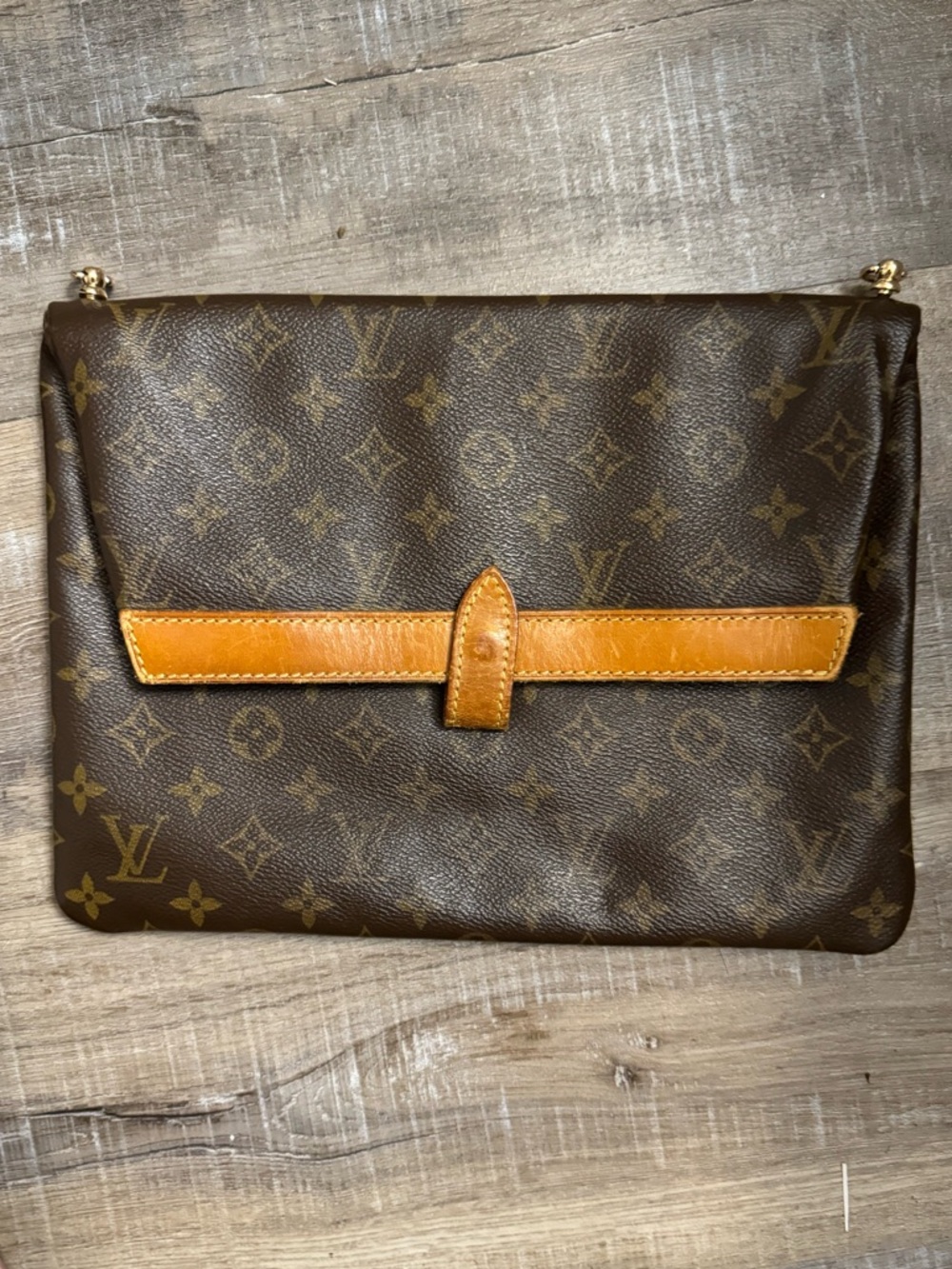 Louis Vuitton Monogram Clutch Vintage LV Pochette Bag No Strap